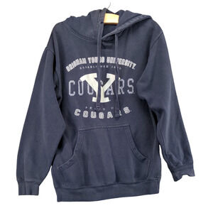 Ouray Mens Brigham Young University Cougars Hoodie Blue Small Kangaroo Pocket